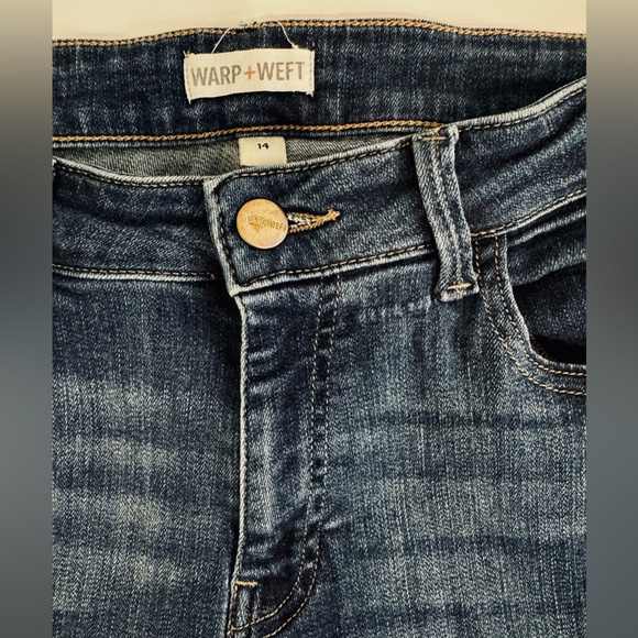 Warp & Weft JFK New York City Skinny Jeans Size 14 - Picture 7 of 16